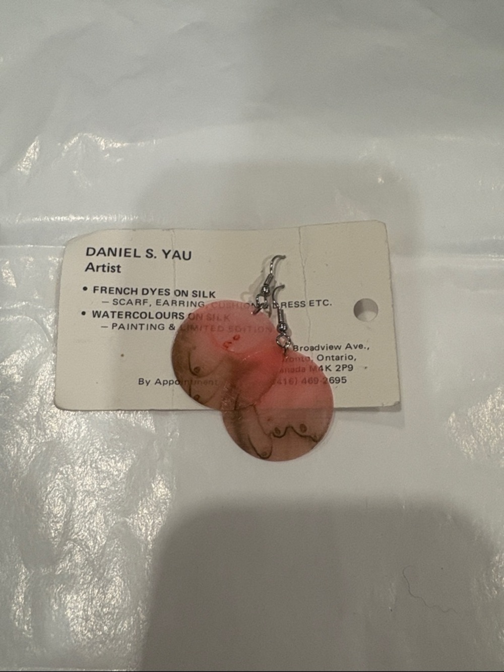 Pink Round Drop Earrings